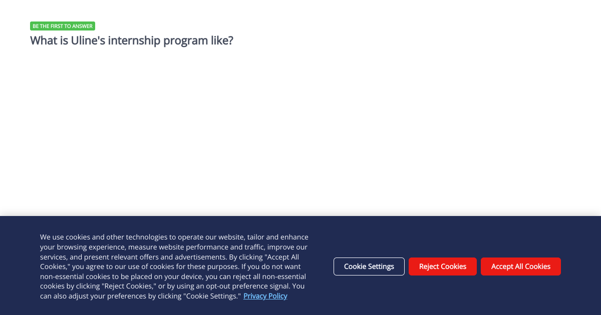 What is Uline's internship program like? Uline Questions Comparably