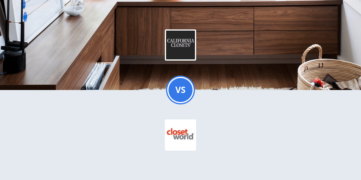 California Closets vs Closet World Comparably