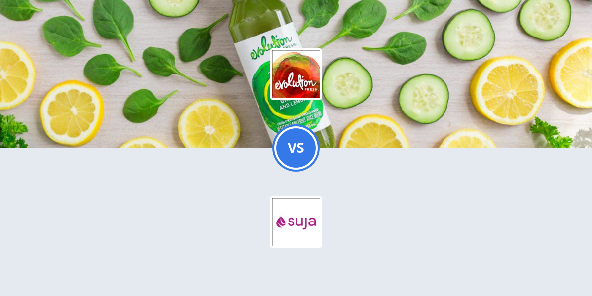Evolution Fresh vs Suja Juice Comparably