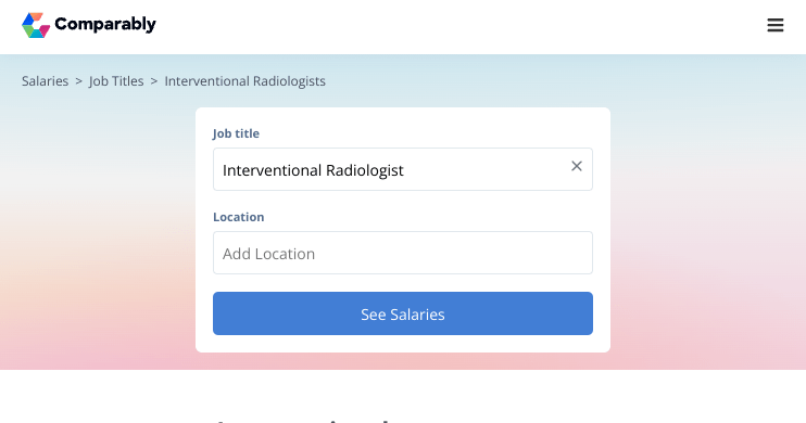 Interventional Radiologist Salary October 2023