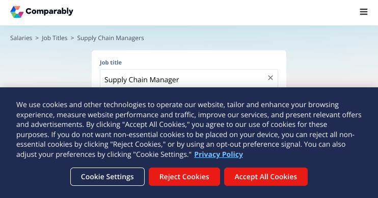 Supply Chain Manager Salary Comparably