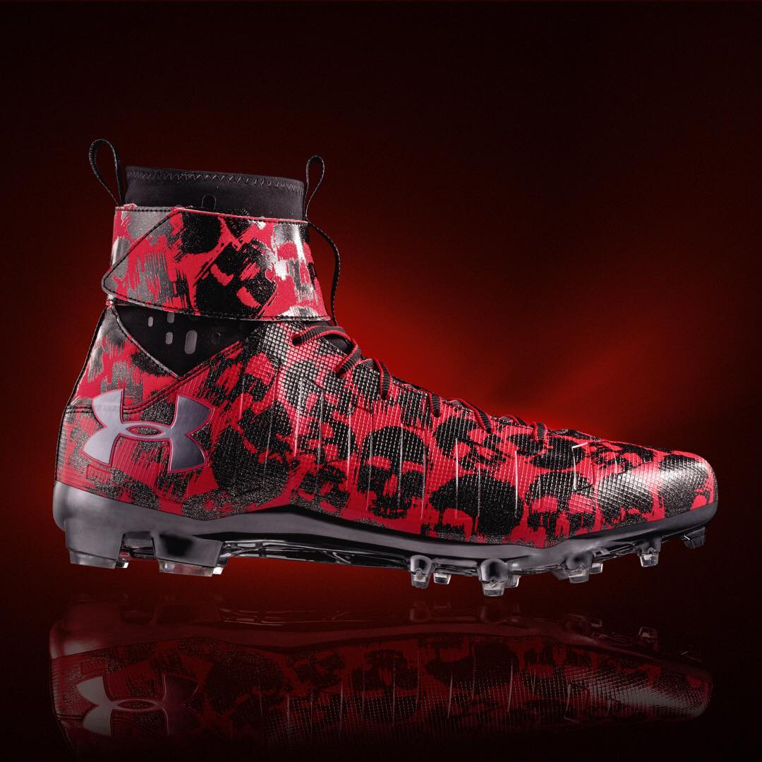 Cam Newton Wears Under Armour Halloween Cleats Close Complex