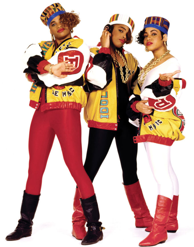 SaltnPepa in customized Dapper Dan jackets Gallery Dapper Dan's