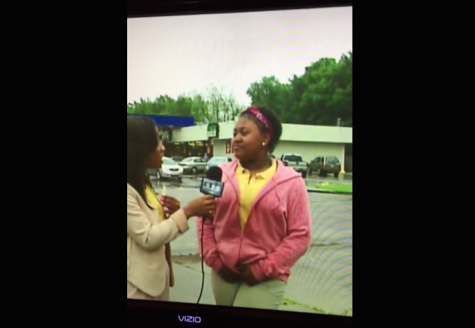 Girl Pees Herself During a Live TV Interview Because the Reporter is