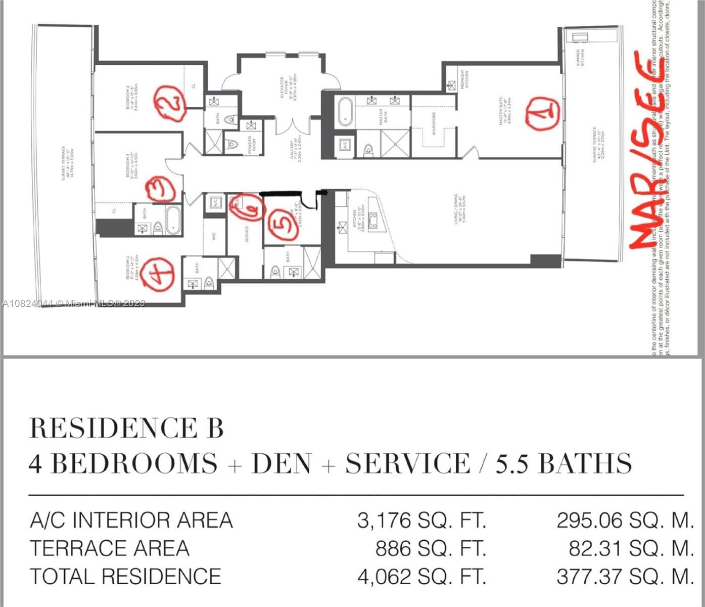Residences by Armani Casa Unit 3202FURN Condo in Sunny Isles Beach