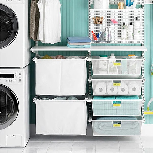 White elfa Hamper The Container Store