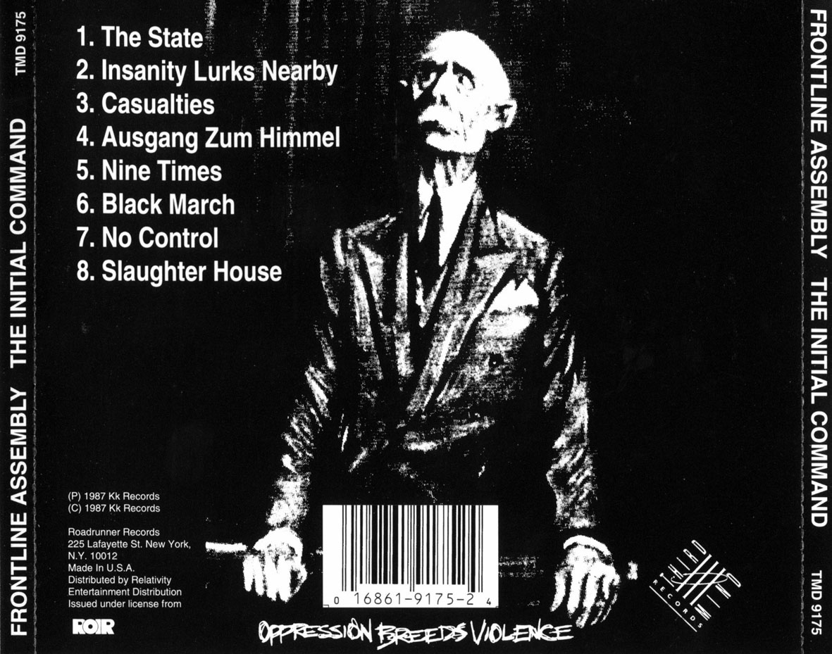 Car tula Trasera de Front Line Assembly The Initial Command Portada