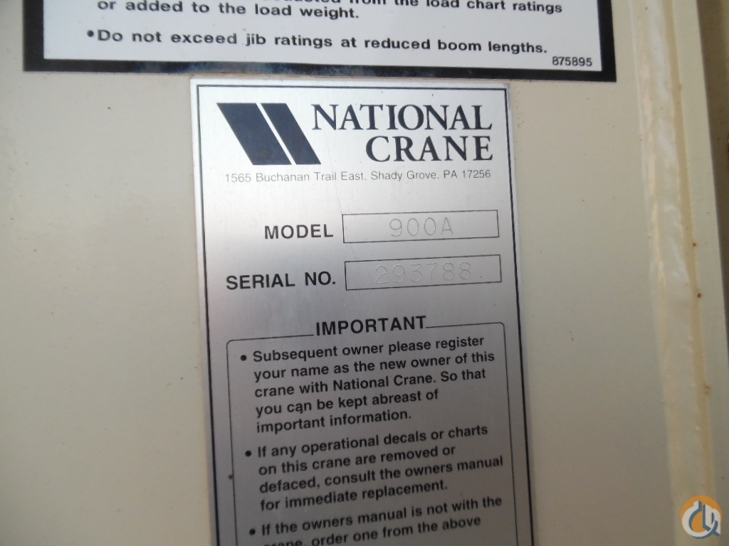 Sold 2008 National 900A Kenworth chassis Crane in Lone Grove Oklahoma