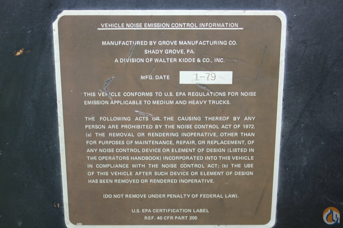 Sold 1979 25 Ton Grove Crane Crane in Goshen Indiana Crane Network