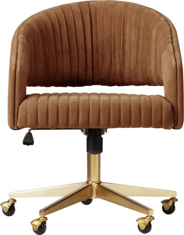 Channel Ivory Velvet Office Chair