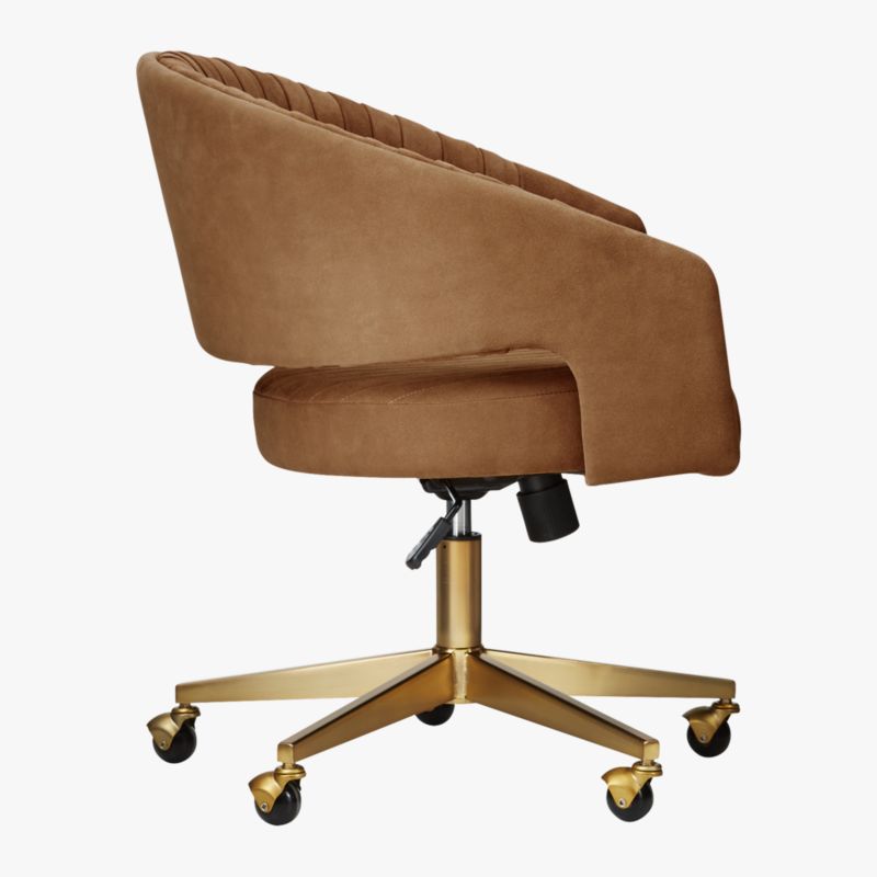 Channel Ivory Velvet Office Chair