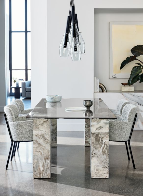 Triple Dining Table with Rectangle Top