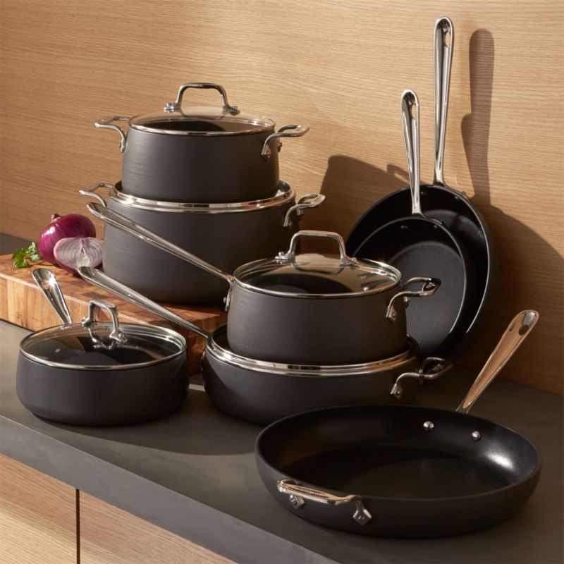 AllClad HA1 HardAnodized NonStick 13Piece Cookware Set with Bonus