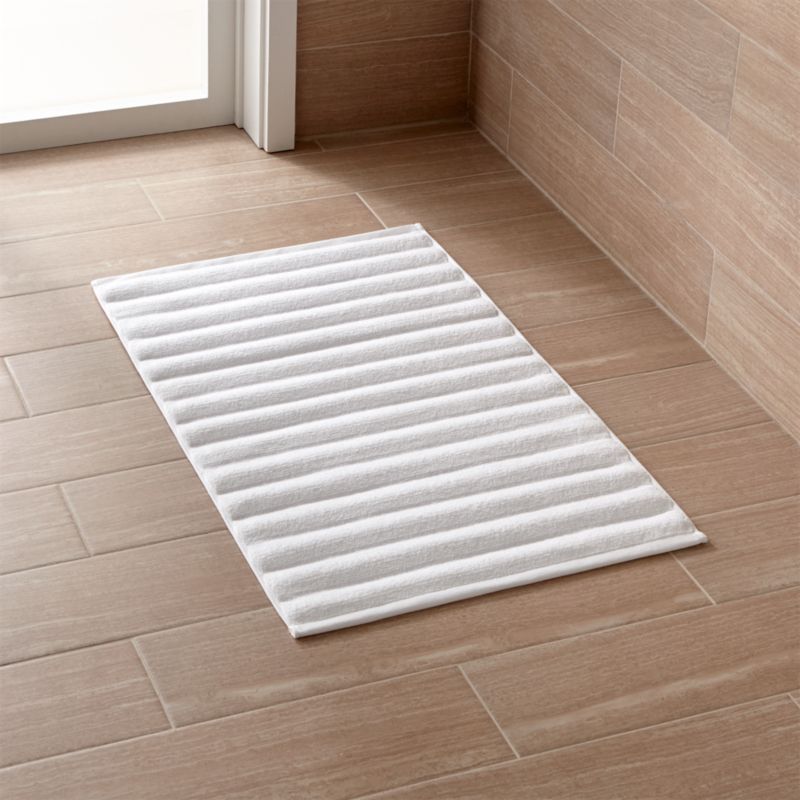 White Bath Mat Crate and Barrel