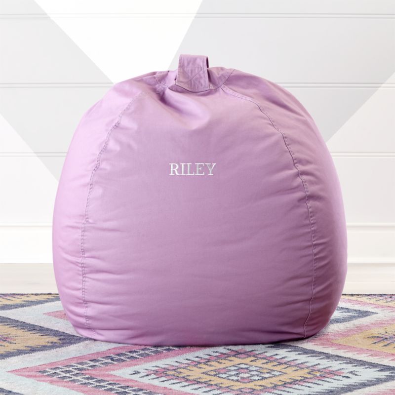 Large Light Purple Bean Bag Chair + Reviews Crate and Barrel