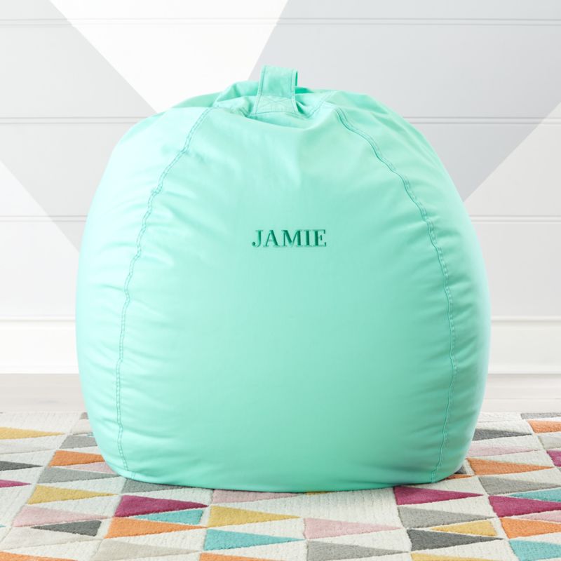 Large Light Green Bean Bag Chair Cover Crate and Barrel