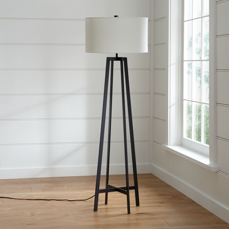 Castillo Black Floor Lamp Crate and Barrel