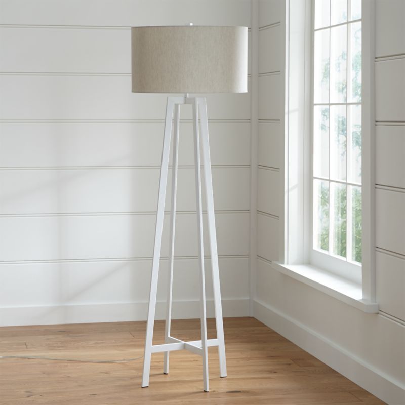 Castillo White Floor Lamp Crate and Barrel