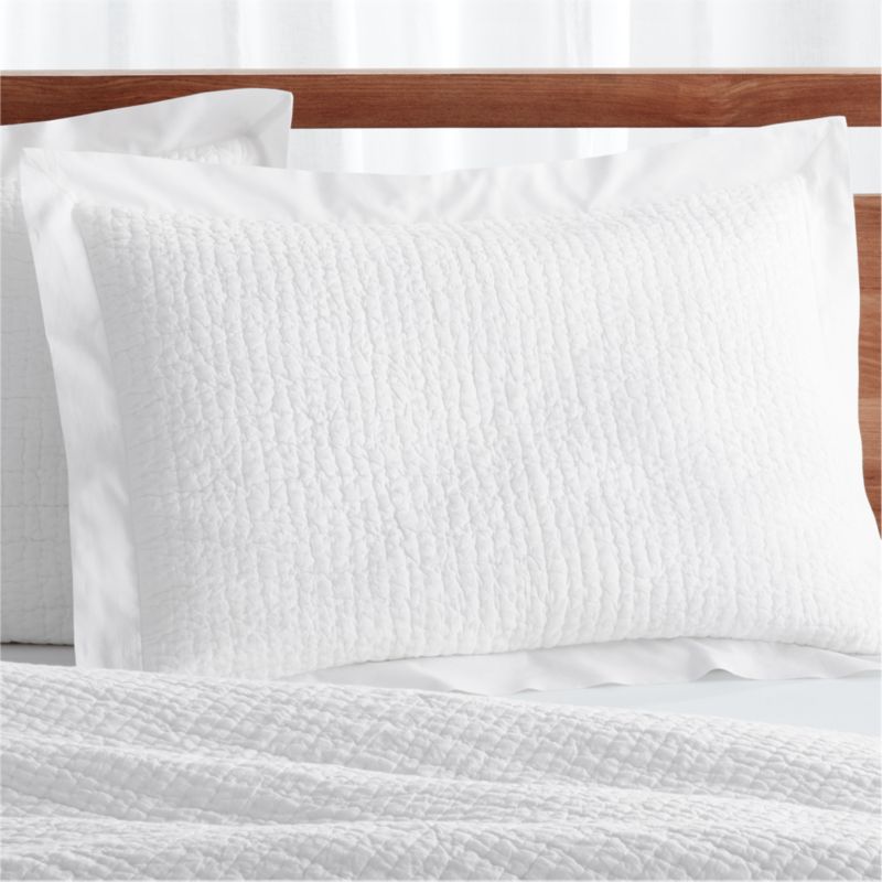 Celeste Standard White Pillow Sham + Reviews Crate and