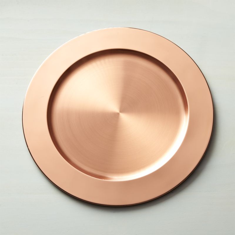 Copper Plated Charger Plate + Reviews Crate and Barrel