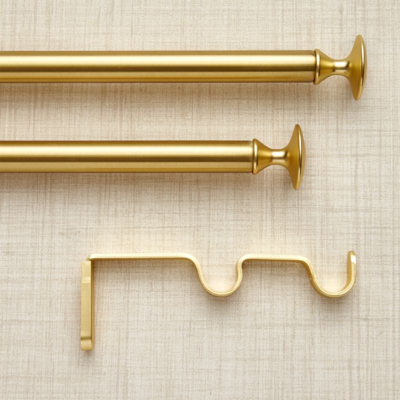 Double Gold Curtain Rod Crate and Barrel