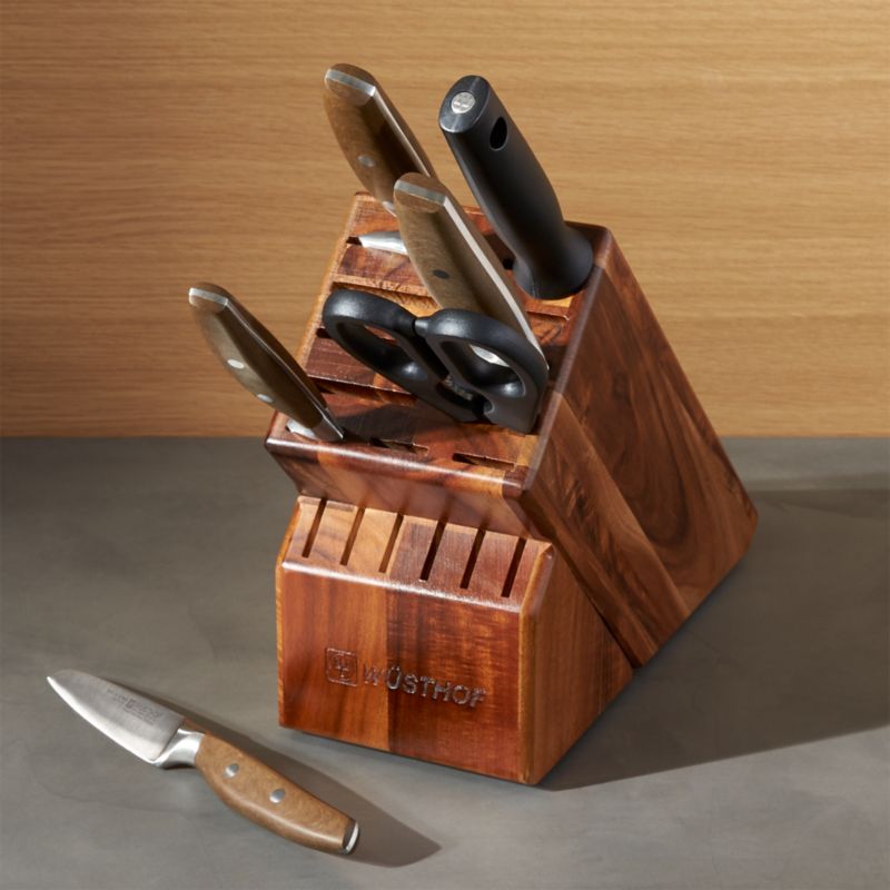 Wusthof Epicure 7Piece Knife Block Set + Reviews Crate and Barrel