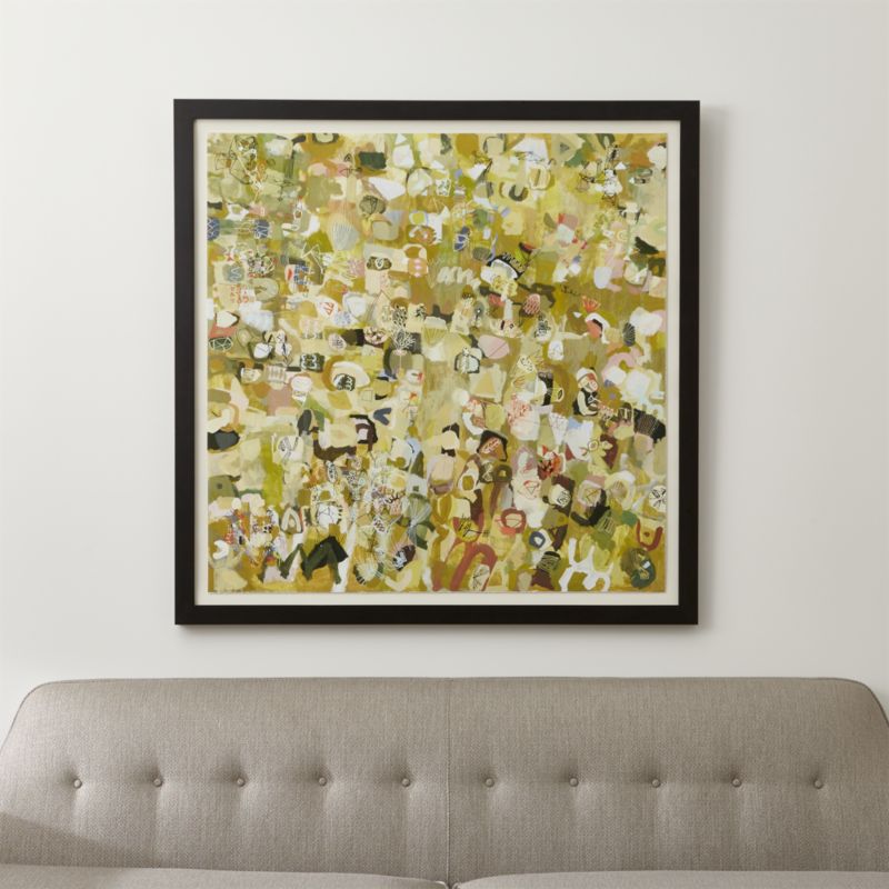 Green Abstract Painting Crate and Barrel