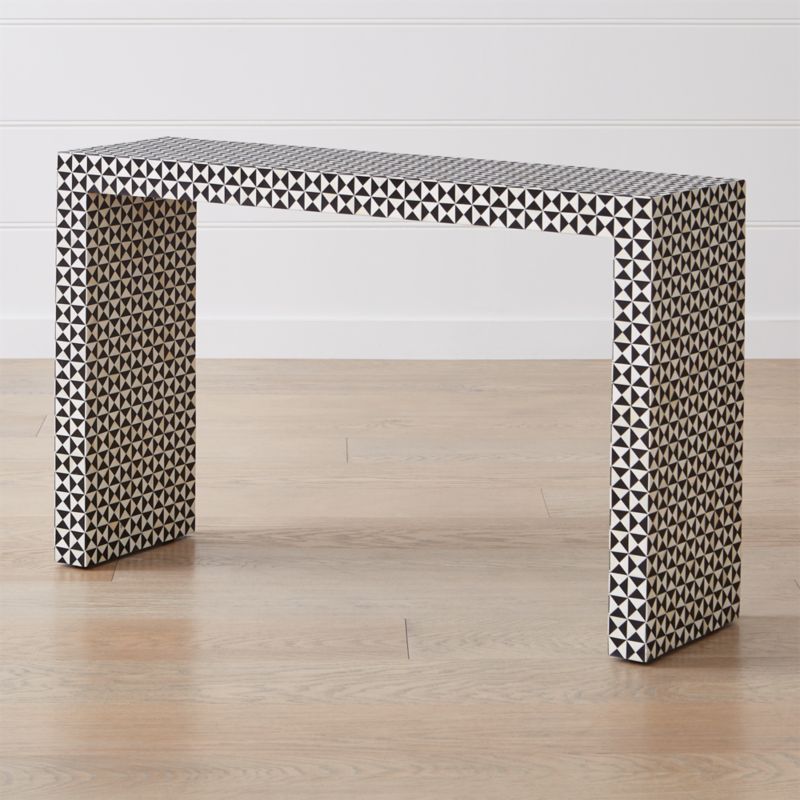 Intarsia Black Console Table + Reviews Crate and Barrel Canada