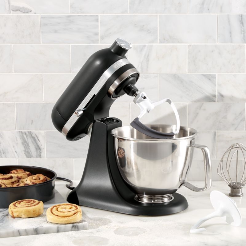 KitchenAid Artisan Matte Black Mini Mixer with Flex Edge Beater