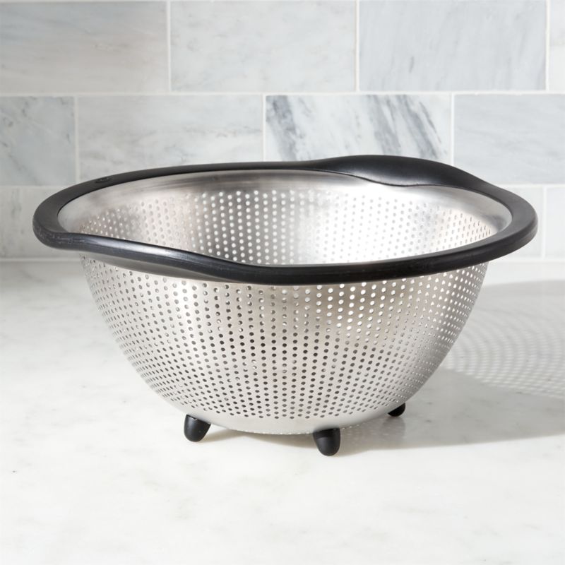 OXO Stainless Steel 5 qt. Colander + Reviews Crate and Barrel
