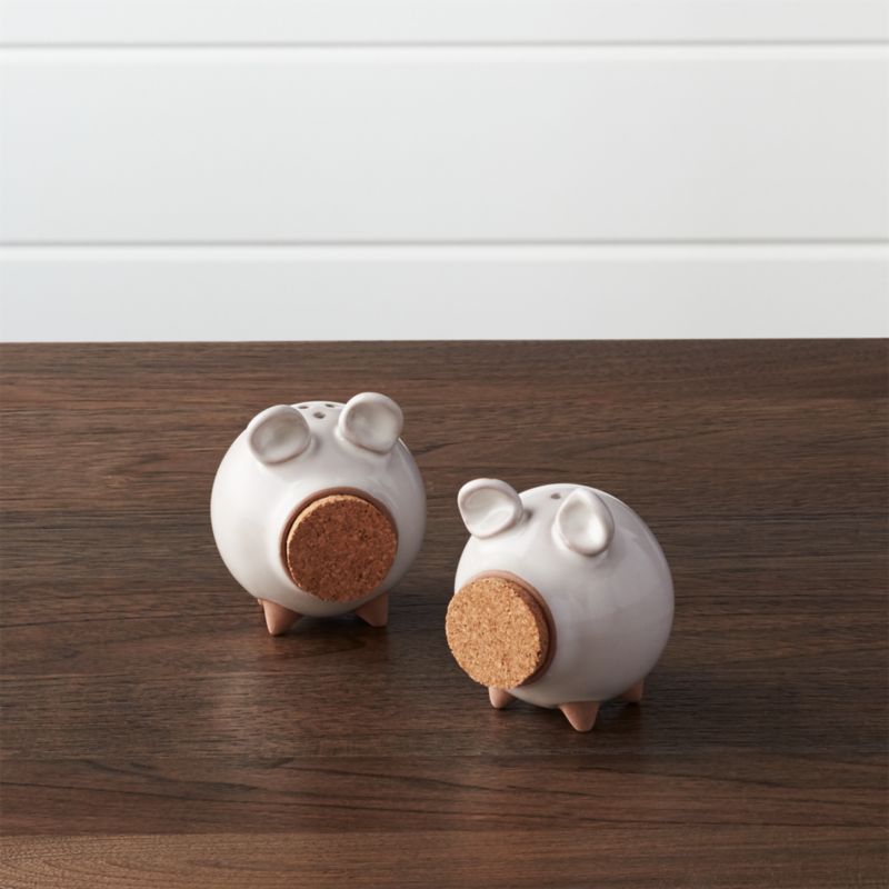 Pig Salt and Pepper Shakers Crate and Barrel