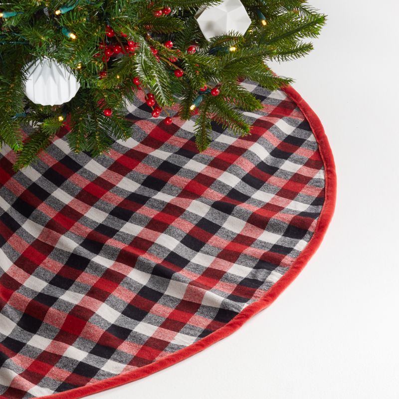 Finn Plaid Christmas Tree Skirt Crate and Barrel Canada