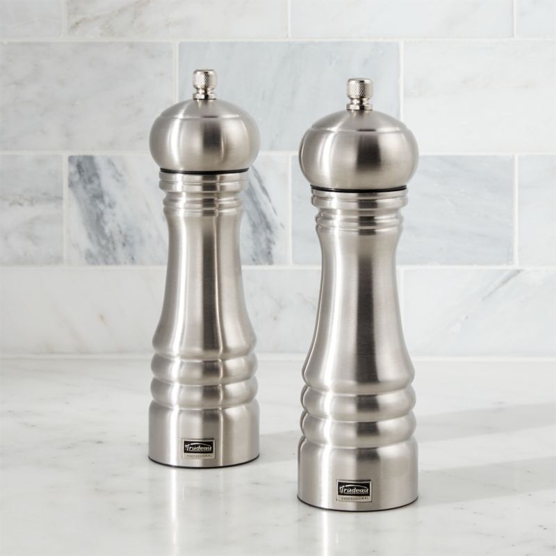 Stainless Steel Salt and Pepper Grinders Crate and Barrel