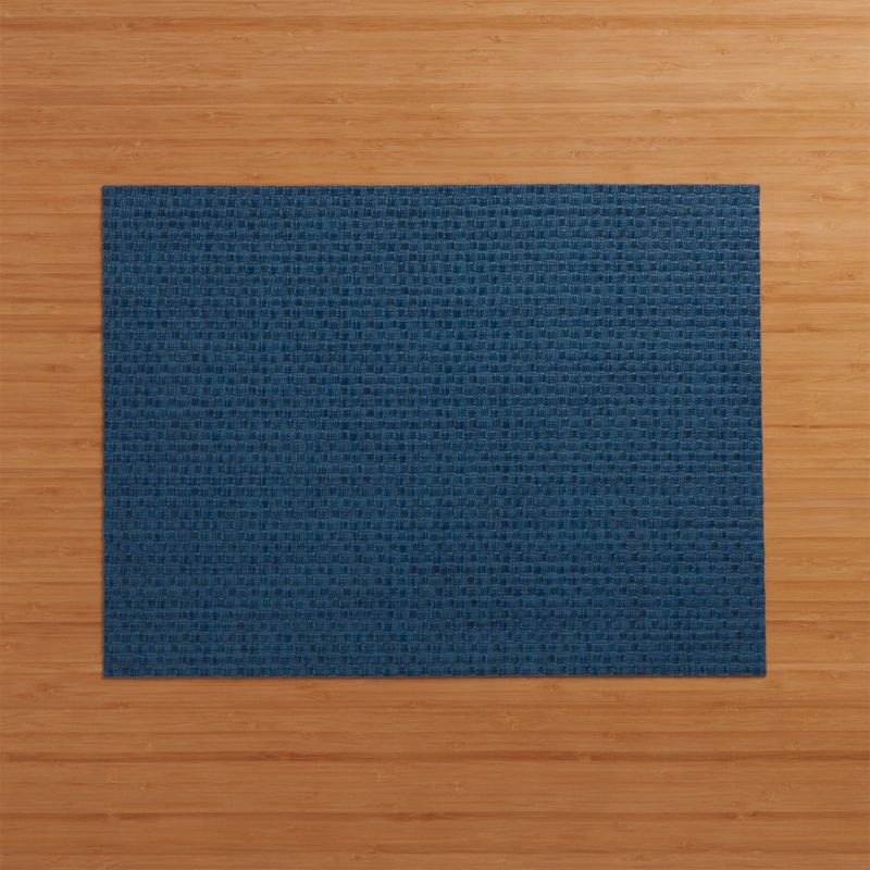 Chilewich Purl Blue Vinyl Placemat + Reviews Crate and Barrel