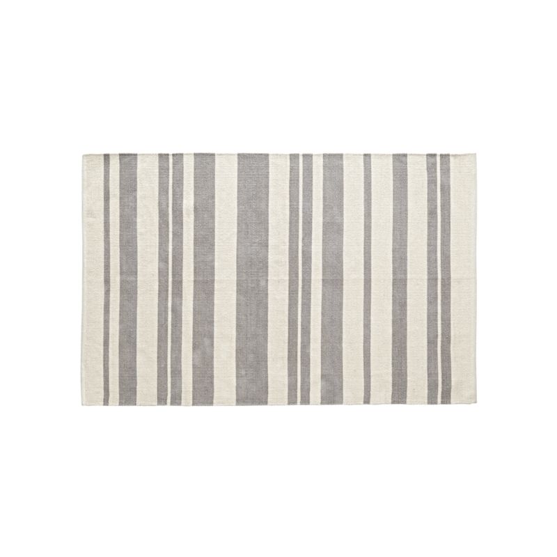 5x8 Grey Striped Rug + Reviews Crate and Barrel