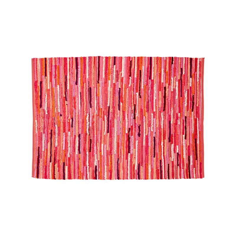 Basic Pink Rag Rug Crate and Barrel