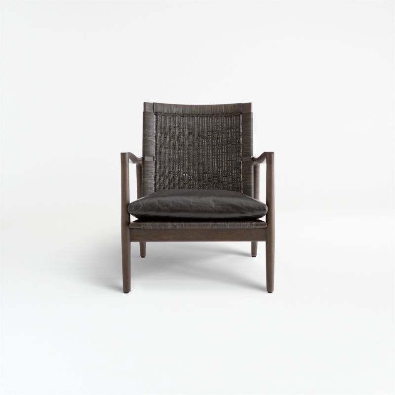 Mid Century Lounge Chair with Leather Cushion + Reviews Crate and