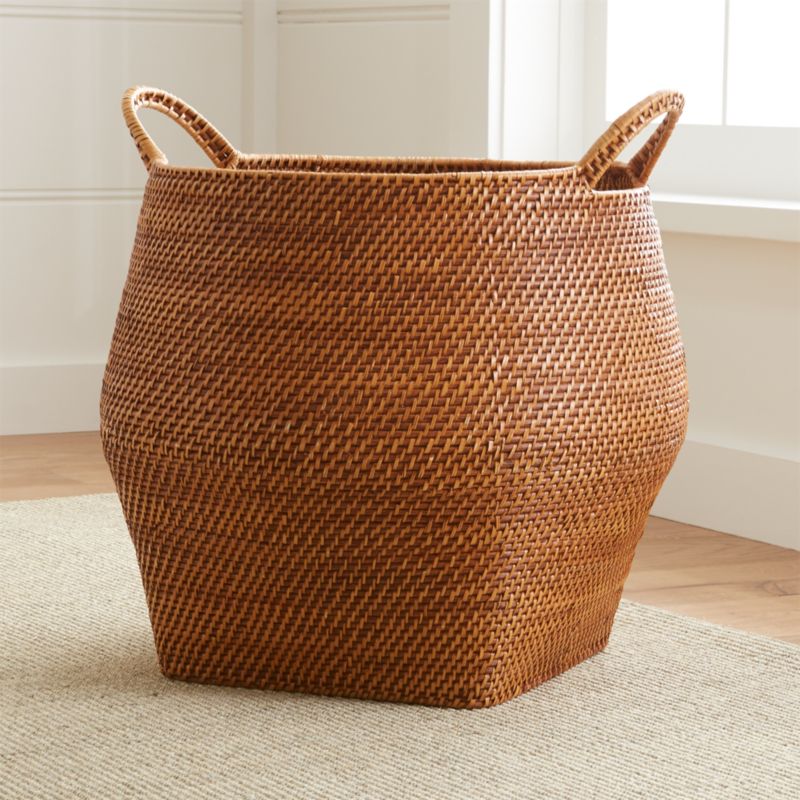 4.8 out of 5 stars with 11 ratings. Sedona Honey Round Rattan Storage Basket | Crate and Barrel