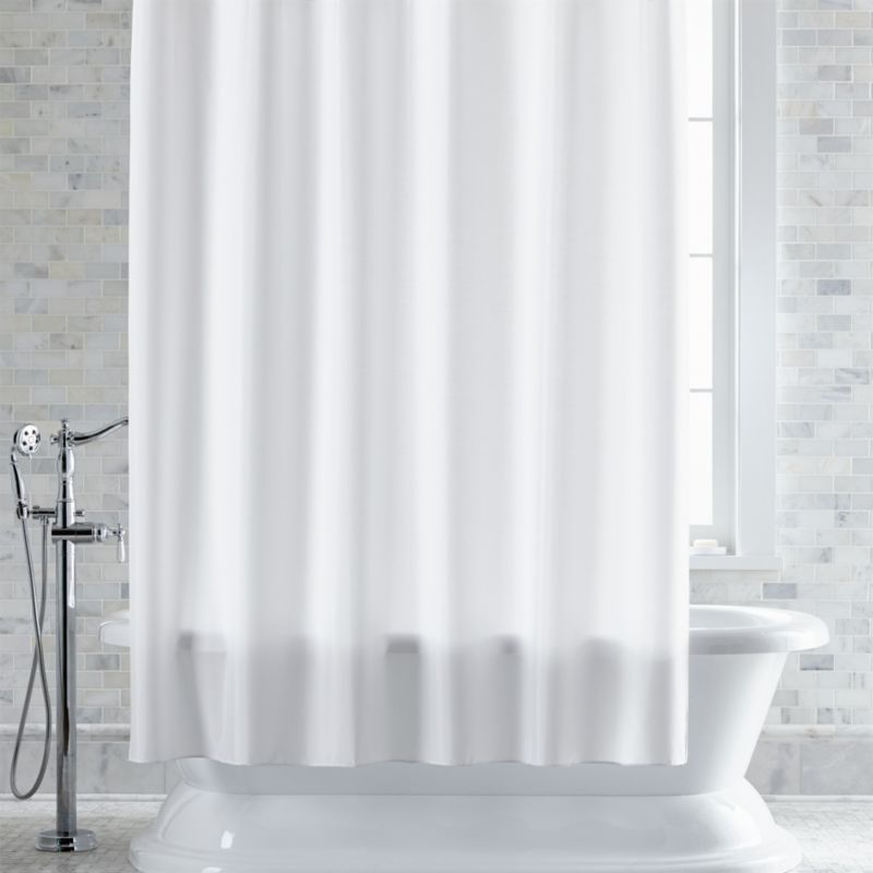 White Shower CurtainLiner Crate and Barrel