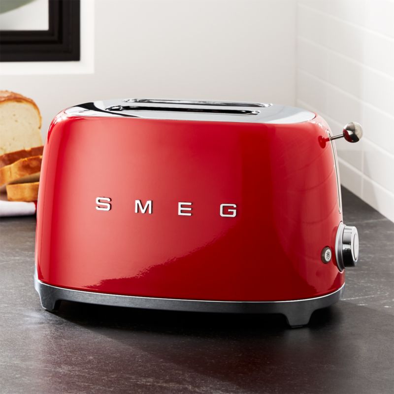 Smeg Red 2Slice Retro Toaster Crate and Barrel