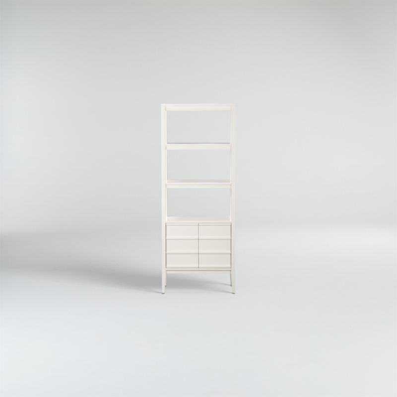 Spotlight White Bookcase Crate and Barrel