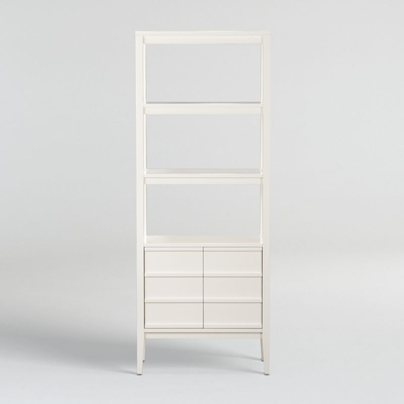 Spotlight White Bookcase Crate and Barrel