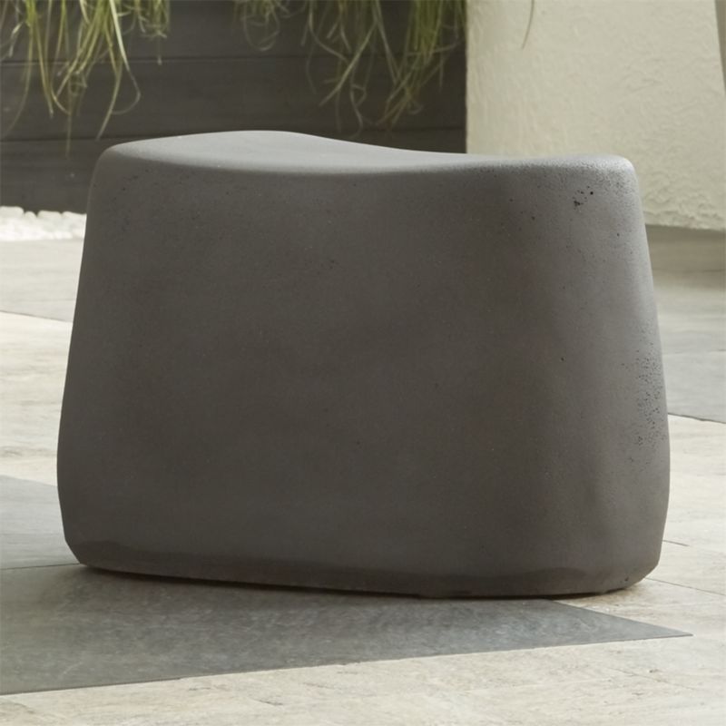 Large Stone Stool Crate and Barrel