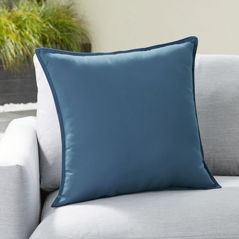 Sunbrella Sapphire 20" Sq. Outdoor Pillow + Reviews Crate and Barrel