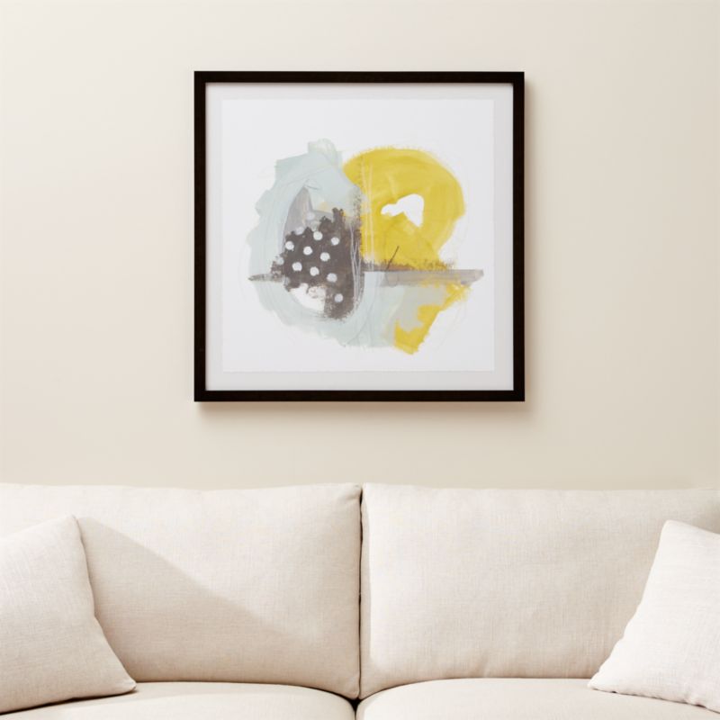 Tonal Frequency Grey and Yellow Painting Crate and Barrel