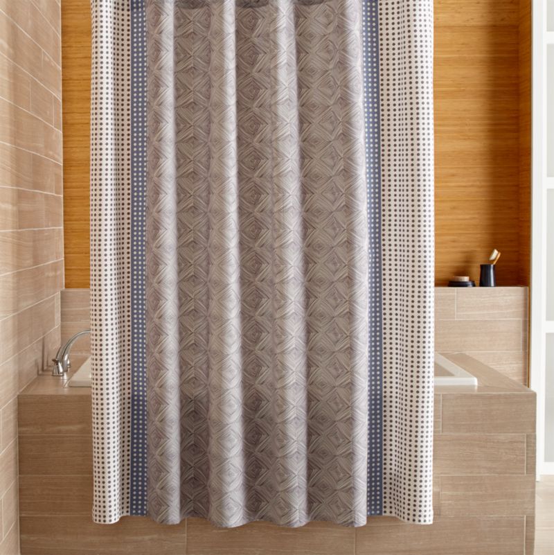 Torben Blue Shower Curtain Crate and Barrel