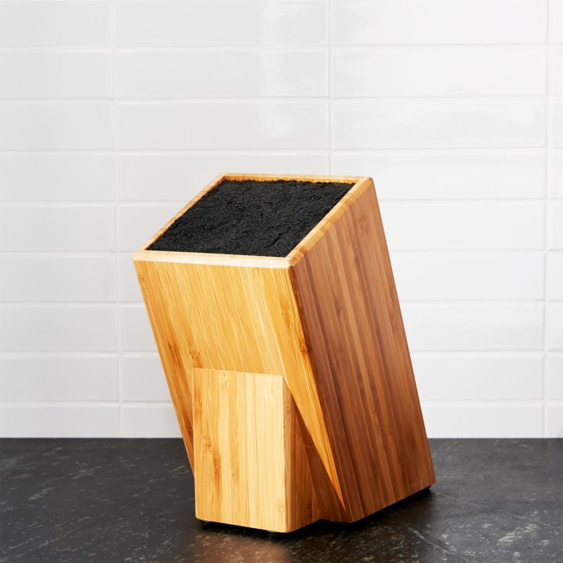 Universal Bamboo Knife Block Crate and Barrel