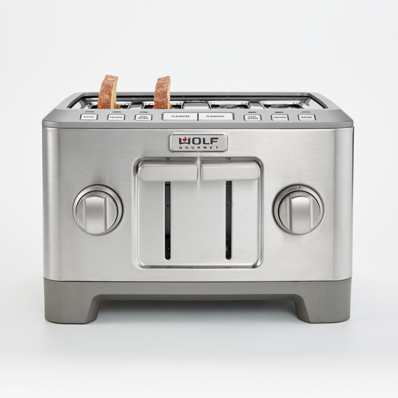 Wolf Gourmet 4Slice Toaster with Stainless Steel Knobs Crate and Barrel