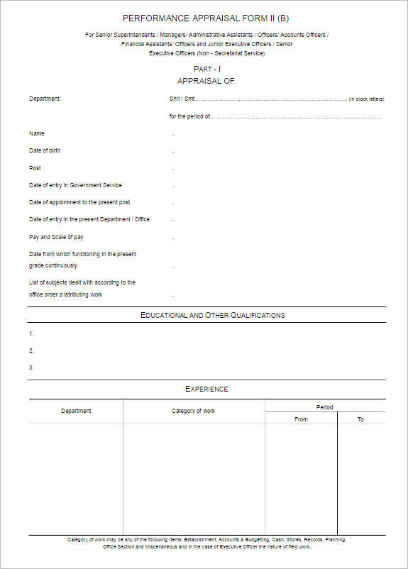 Employee Appraisal Form Template Word Master Template Employee Appraisal Form Template Word Master Template