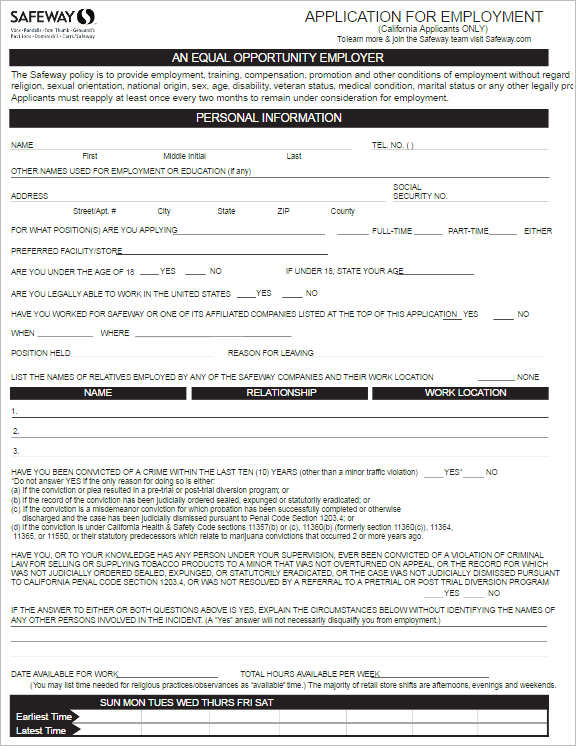 190+ Job Application Form Free PDF, Doc, Sample Formats